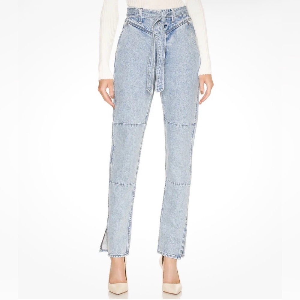 ✨👖 Rag & Bone High-Rise Tie-Waist Panel Denim Jeans Sz 25 👖✨